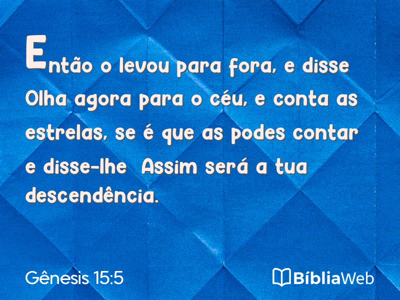 Gênesis 15:5 em imagem para compartilhar