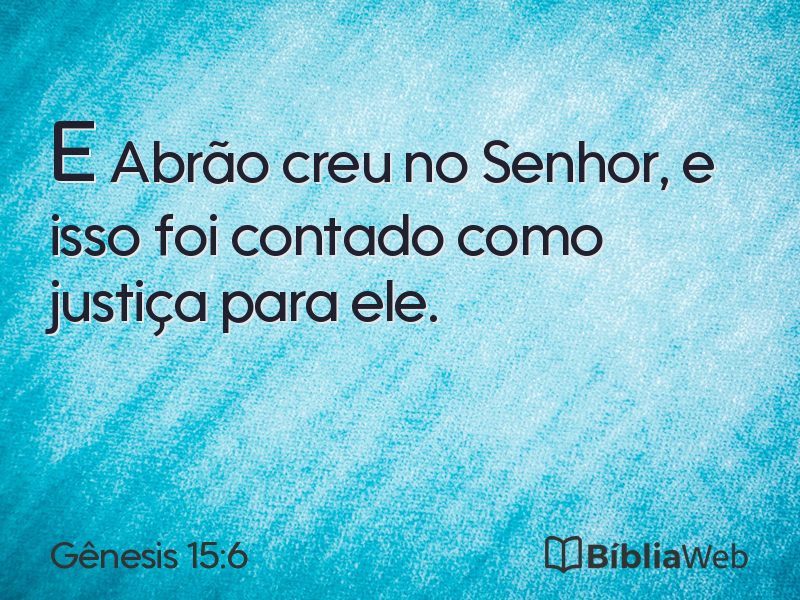 Gênesis 15:6 em imagem para compartilhar