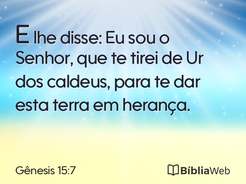 Gênesis 15:7 em imagem para compartilhar