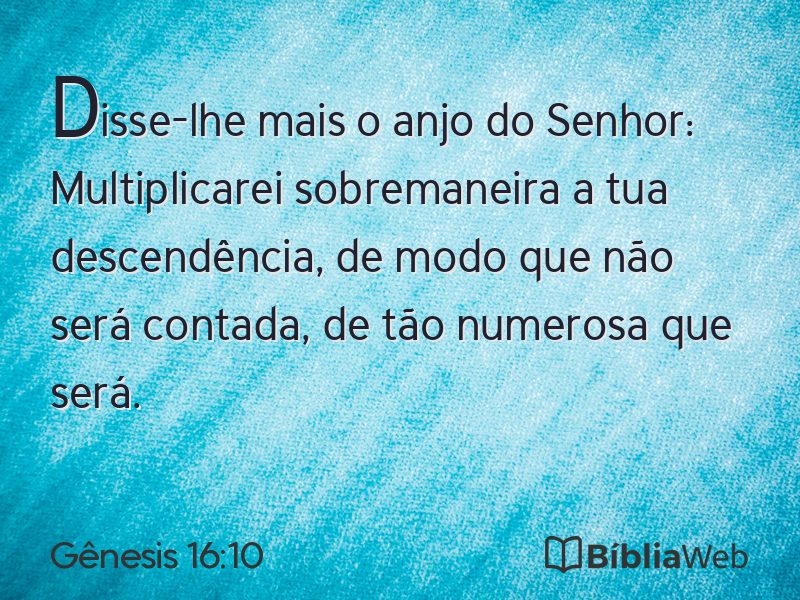 Gênesis 16:10 em imagem para compartilhar