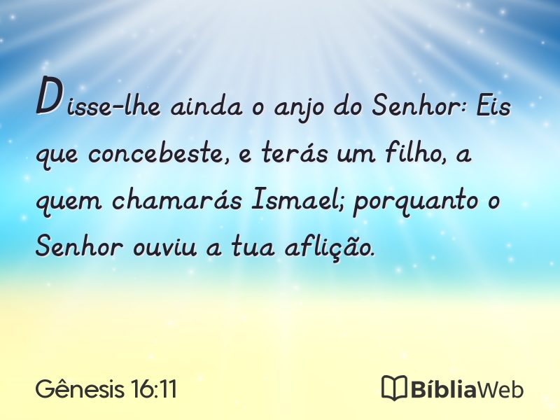 Gênesis 16:11 em imagem para compartilhar