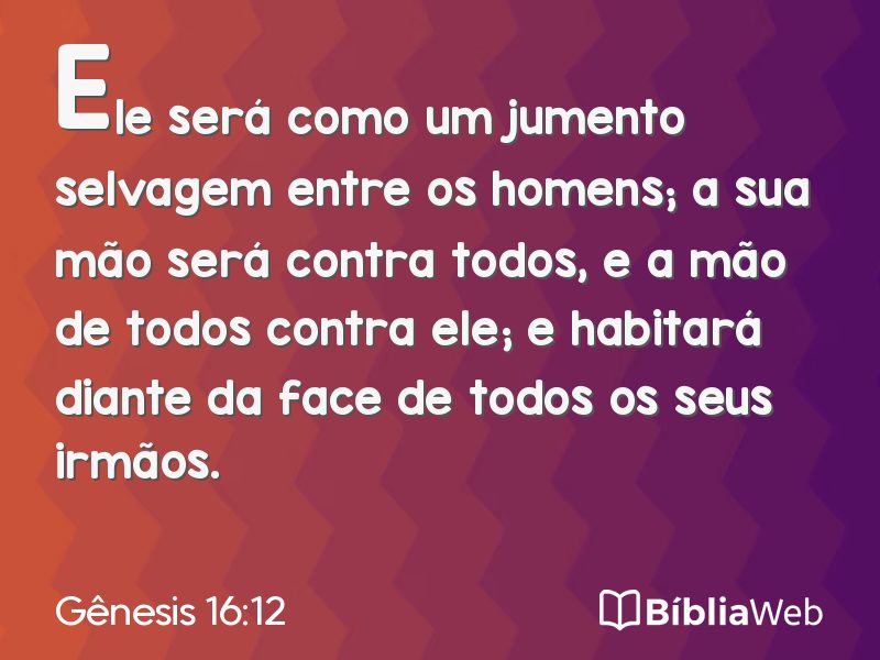 Gênesis 16:12 em imagem para compartilhar