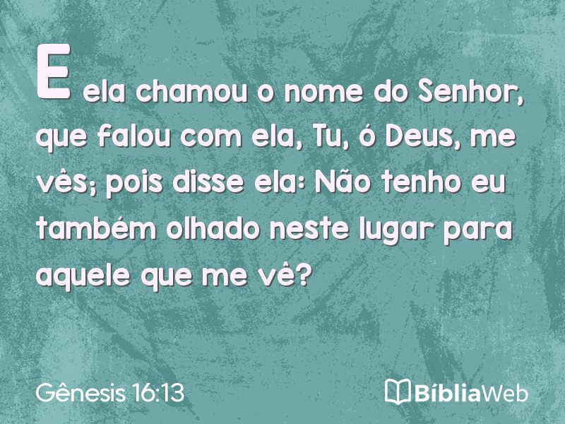 Gênesis 16:13 em imagem para compartilhar