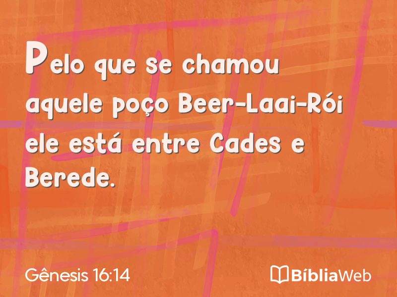 Gênesis 16:14 em imagem para compartilhar