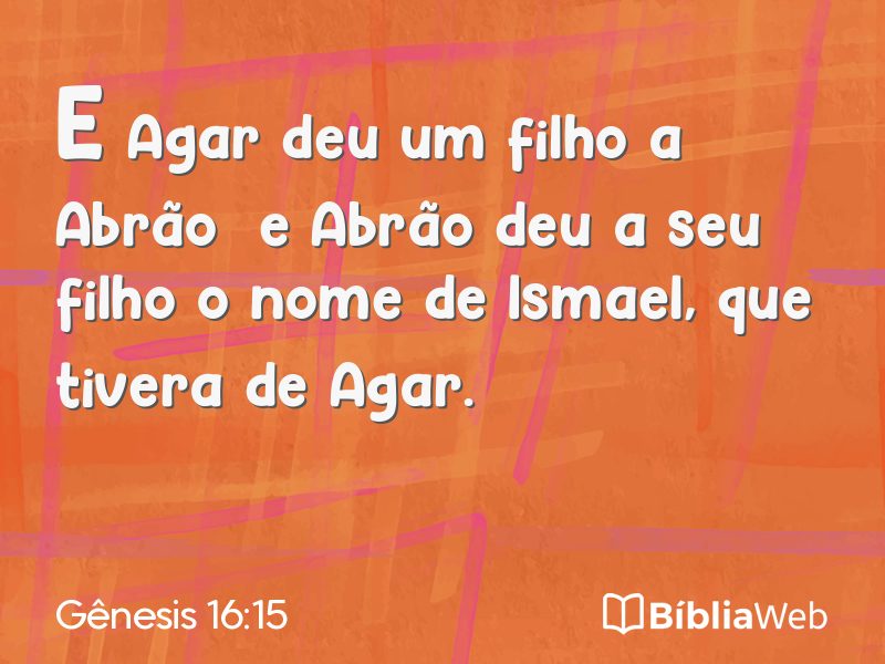 Gênesis 16:15 em imagem para compartilhar