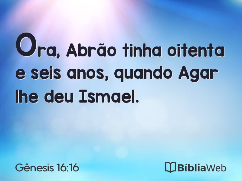 Gênesis 16:16 em imagem para compartilhar