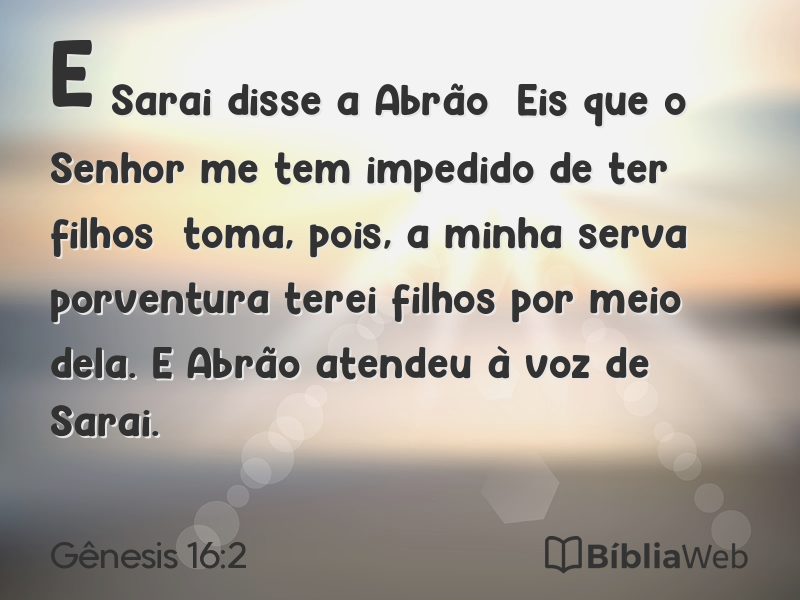 Gênesis 16:2 em imagem para compartilhar