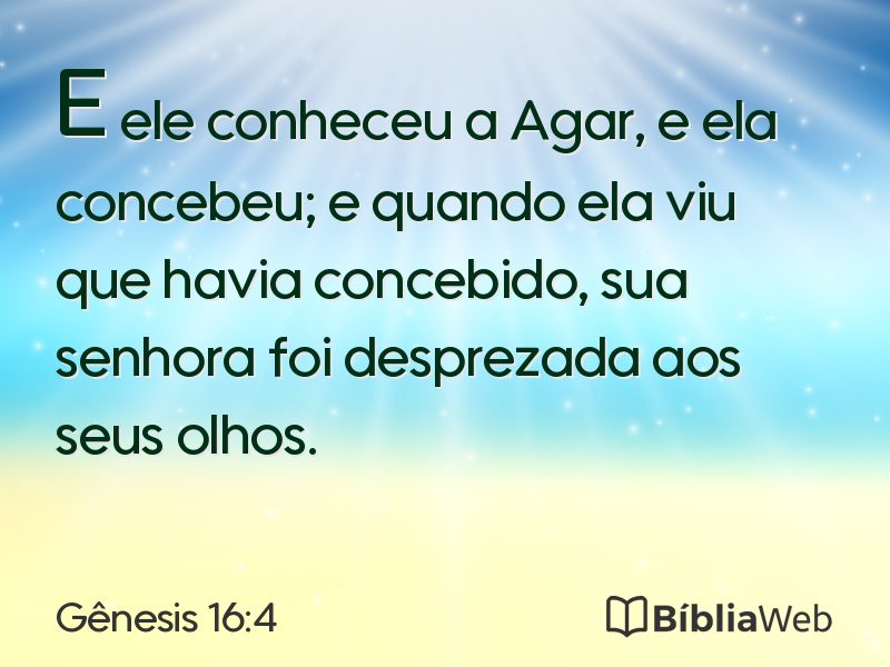 Gênesis 16:4 em imagem para compartilhar