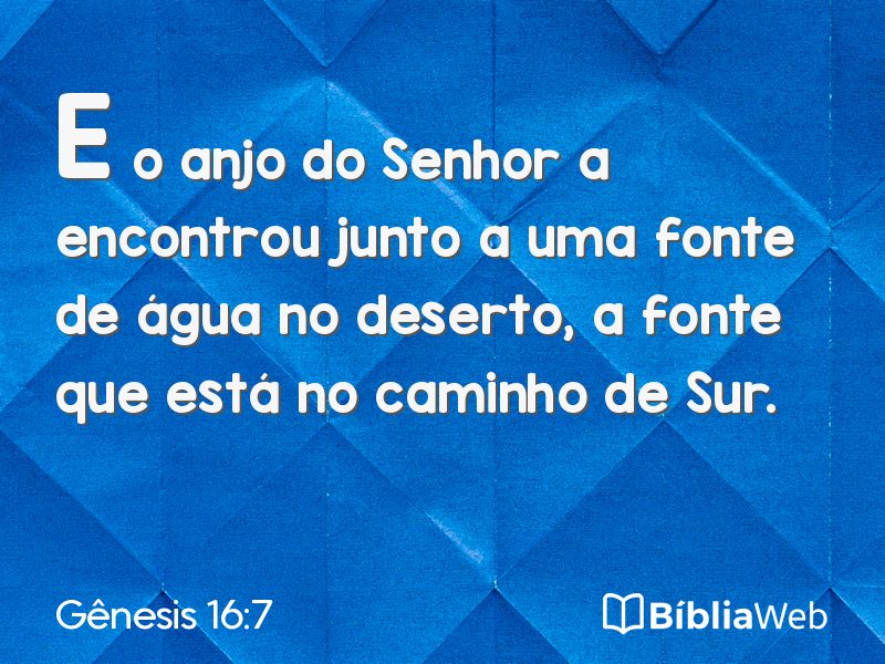 Gênesis 16:7 em imagem para compartilhar
