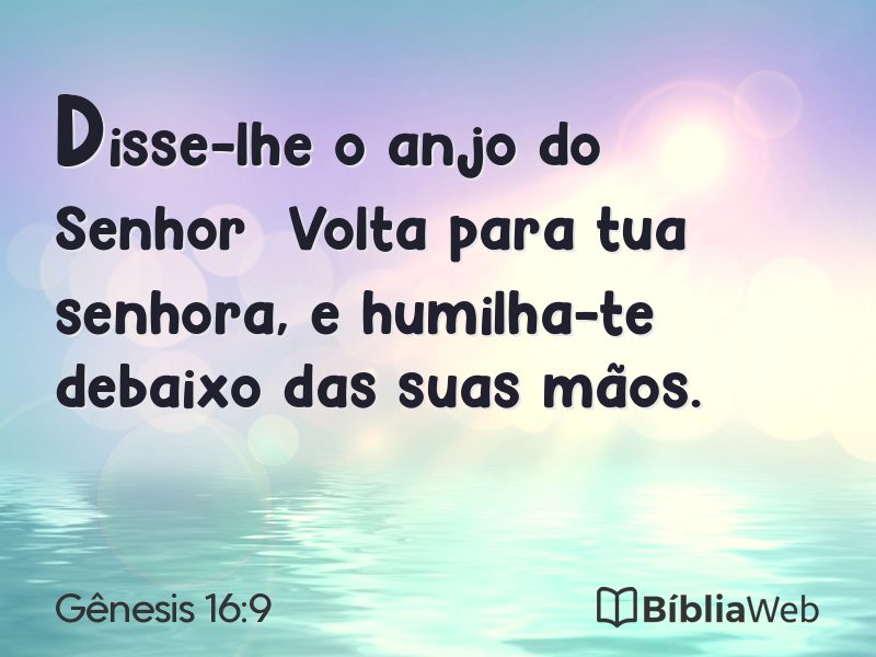 Gênesis 16:9 em imagem para compartilhar