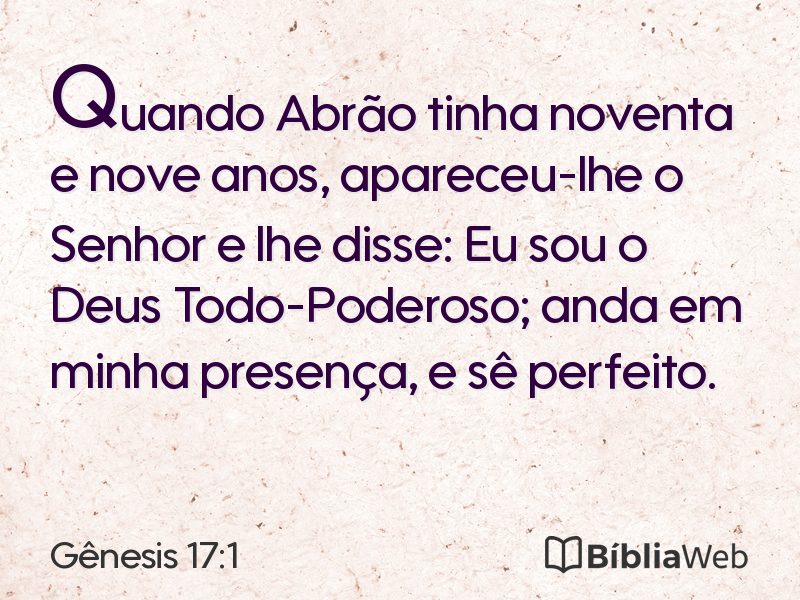 Gênesis 17:1 em imagem para compartilhar