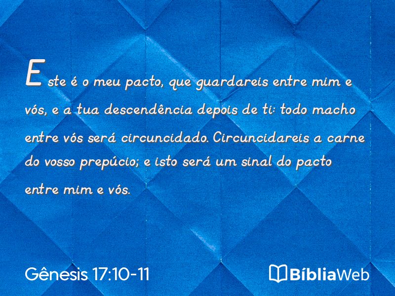 Gênesis 17:10-11 em imagem para compartilhar