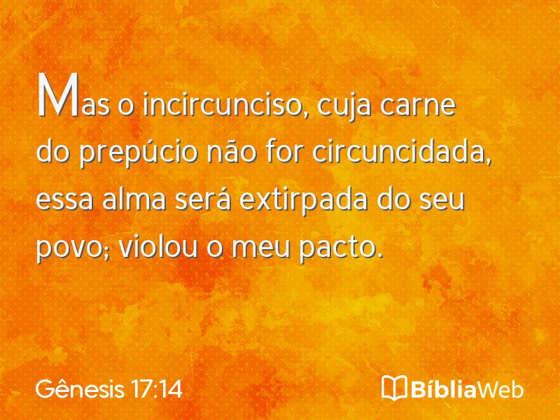 Gênesis 17:14 em imagem para compartilhar