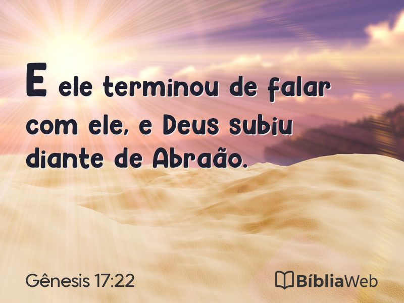 Gênesis 17:22 em imagem para compartilhar
