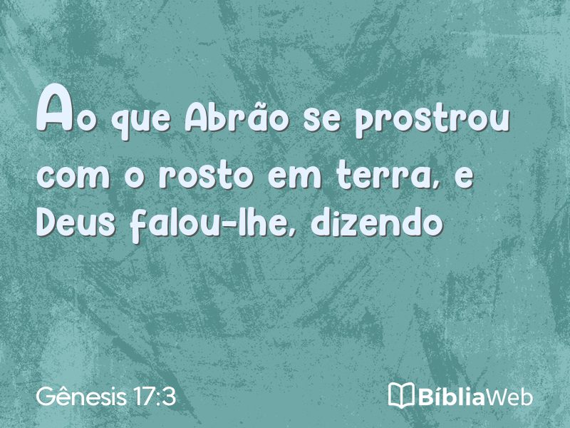 Gênesis 17:3 em imagem para compartilhar