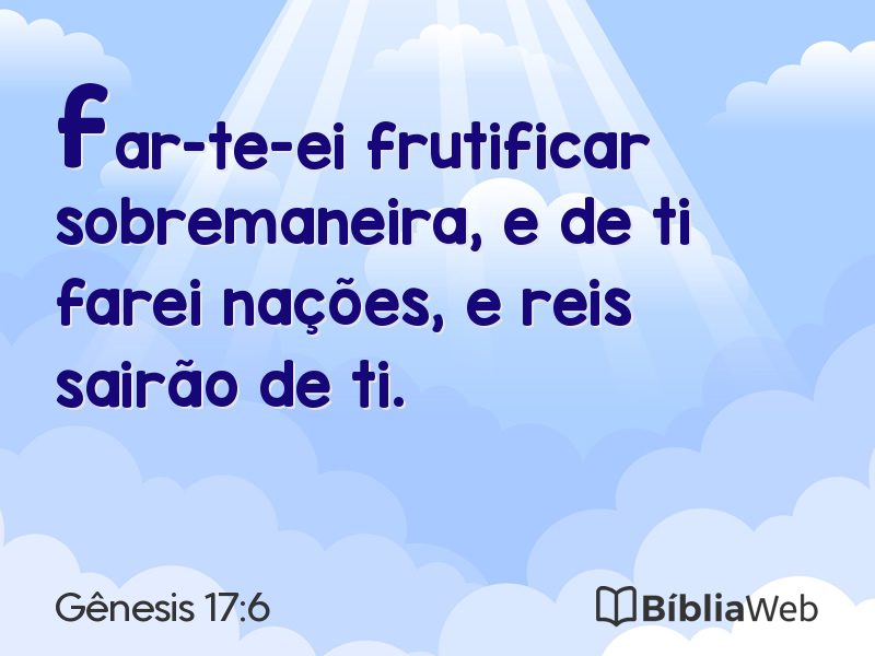 Gênesis 17:6 em imagem para compartilhar