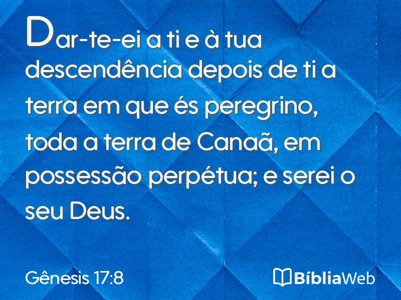 Gênesis 17:8 em imagem para compartilhar