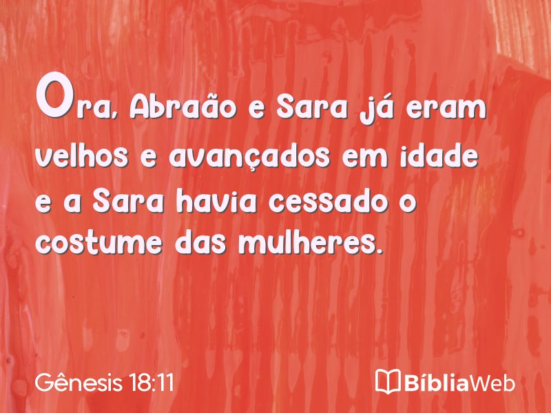 Gênesis 18:11 em imagem para compartilhar