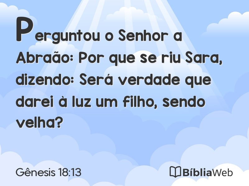 Gênesis 18:13 em imagem para compartilhar