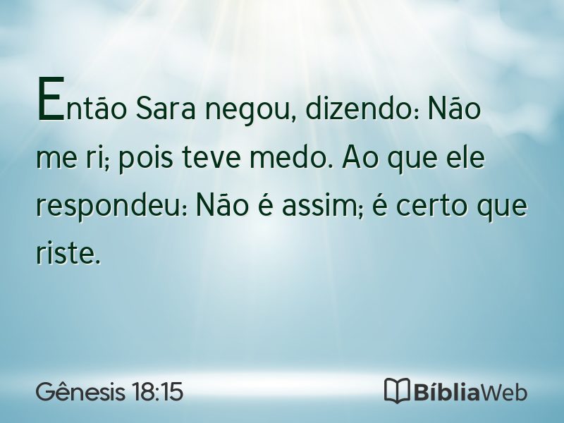 Gênesis 18:15 em imagem para compartilhar