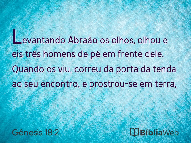 Gênesis 18:2 em imagem para compartilhar