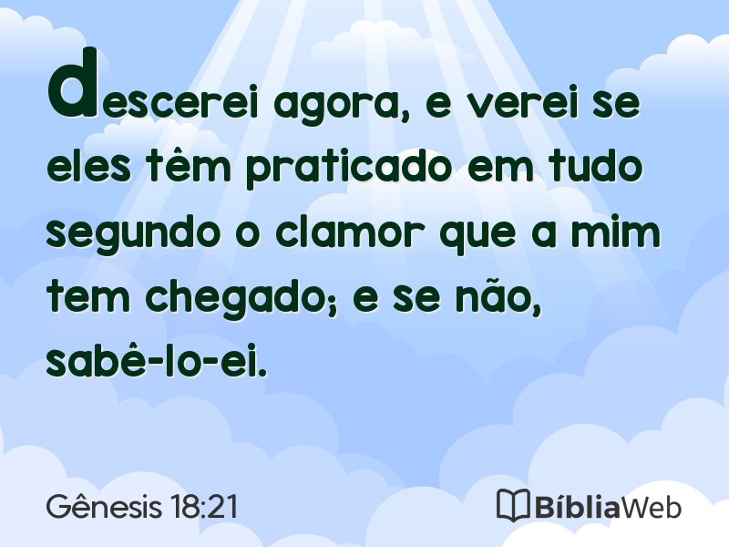 Gênesis 18:21 em imagem para compartilhar