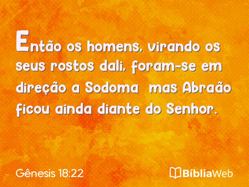 Gênesis 18:22 em imagem para compartilhar