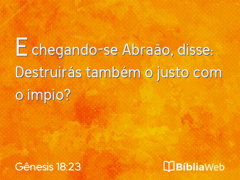 Gênesis 18:23 em imagem para compartilhar