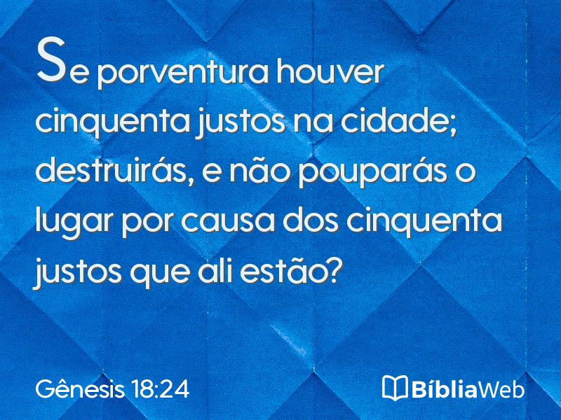 Gênesis 18:24 em imagem para compartilhar