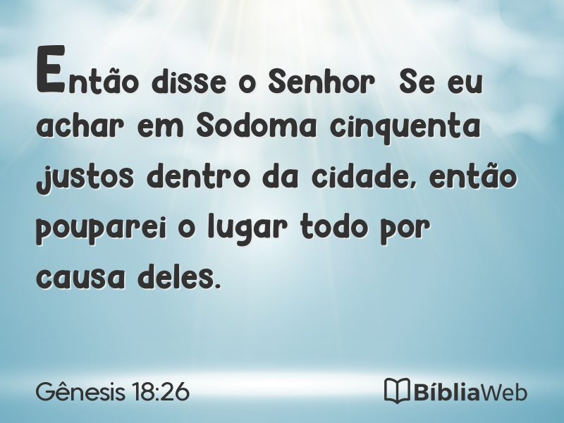 Gênesis 18:26 em imagem para compartilhar