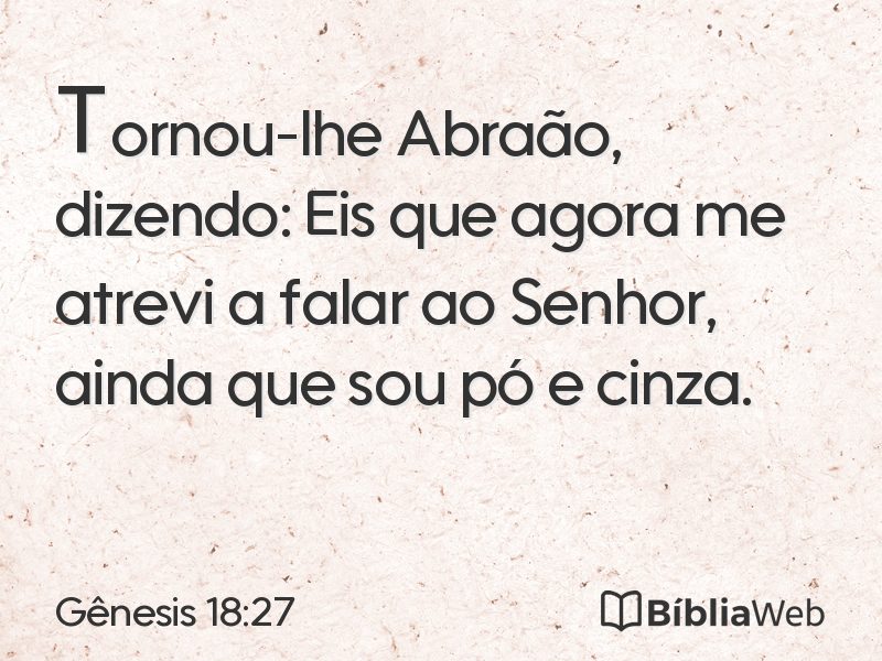Gênesis 18:27 em imagem para compartilhar