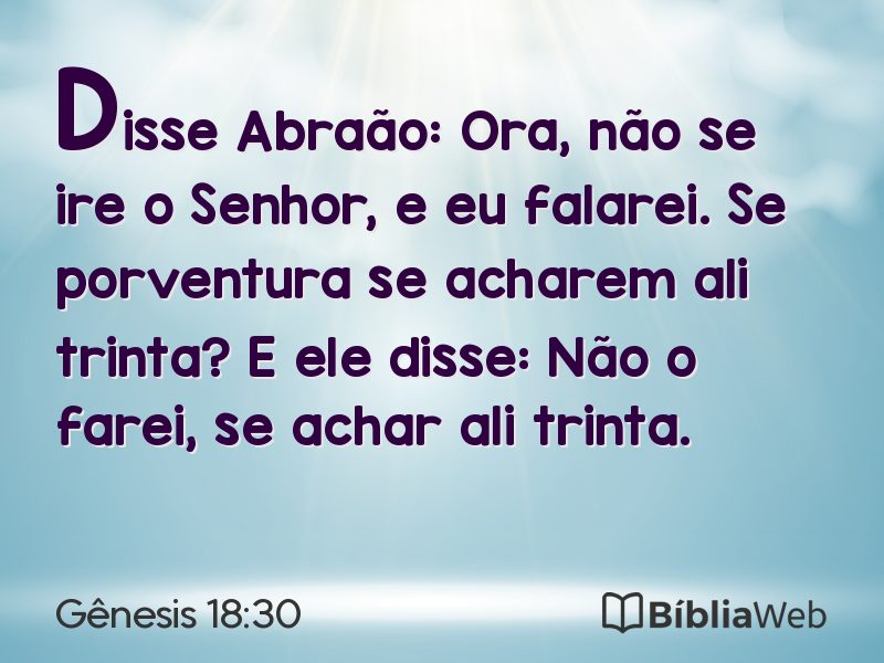 Gênesis 18:30 em imagem para compartilhar