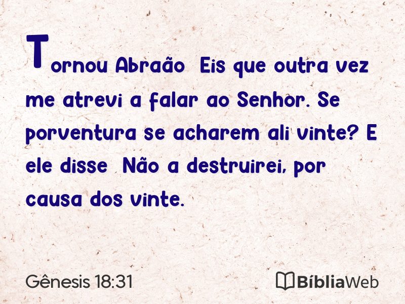 Gênesis 18:31 em imagem para compartilhar