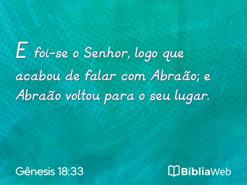 Gênesis 18:33 em imagem para compartilhar
