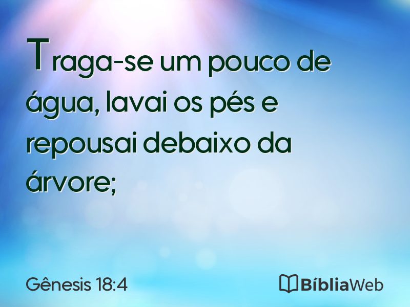 Gênesis 18:4 em imagem para compartilhar