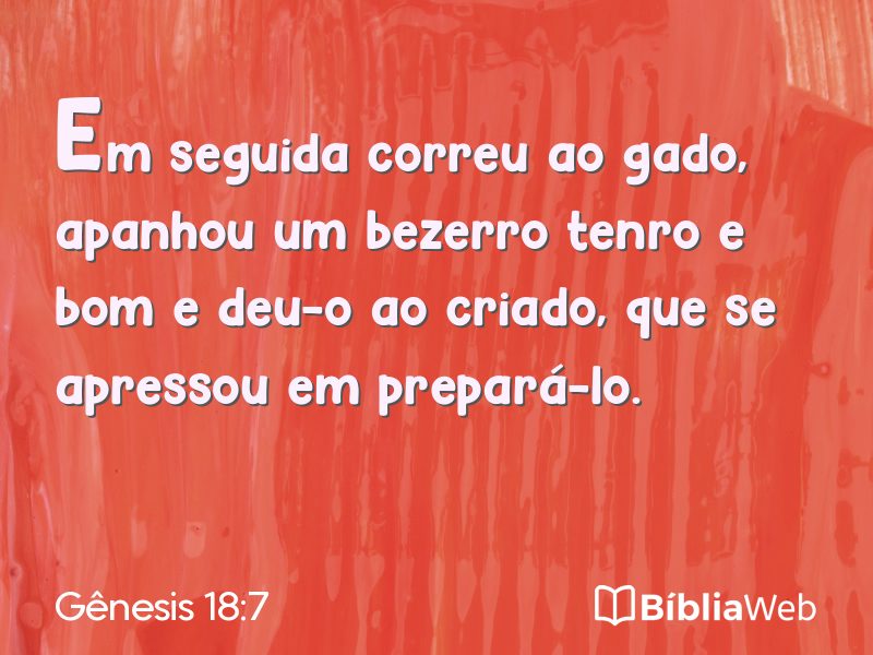 Gênesis 18:7 em imagem para compartilhar