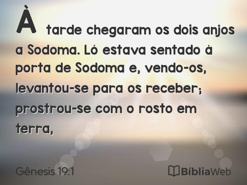 Gênesis 19:1 em imagem para compartilhar