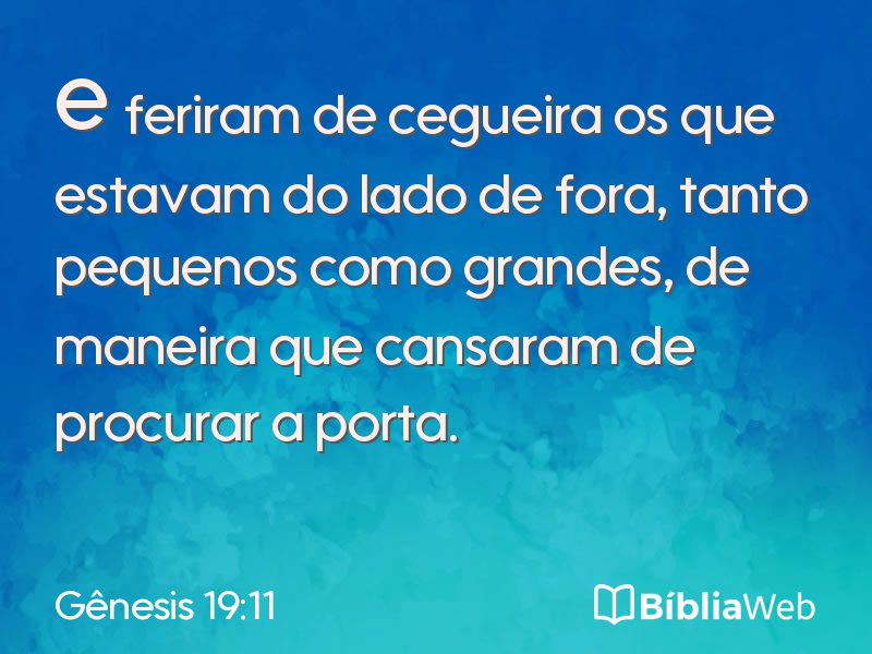 Gênesis 19:11 em imagem para compartilhar
