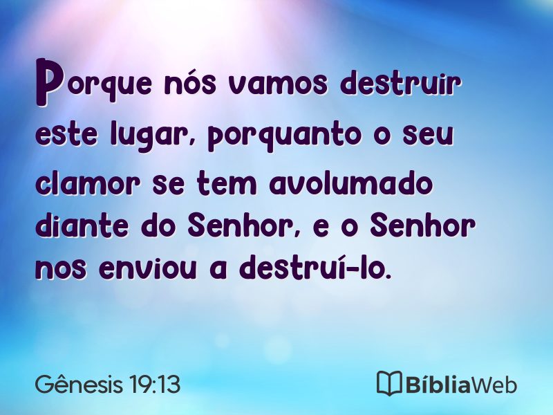 Gênesis 19:13 em imagem para compartilhar