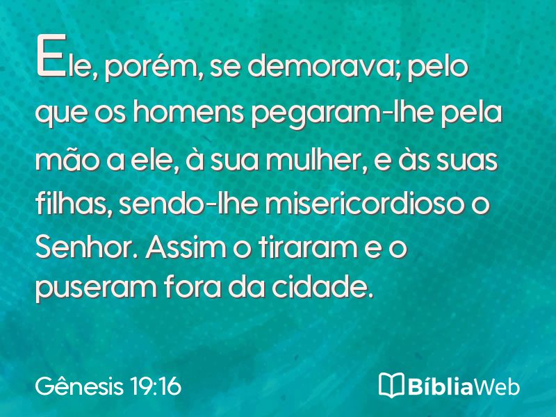 Gênesis 19:16 em imagem para compartilhar
