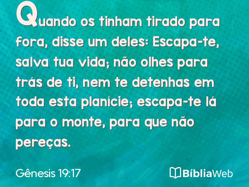 Gênesis 19:17 em imagem para compartilhar