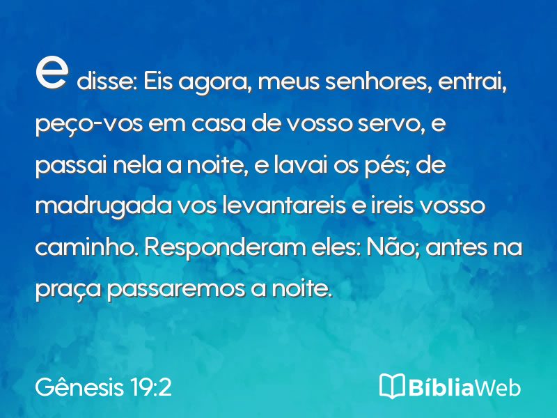 Gênesis 19:2 em imagem para compartilhar