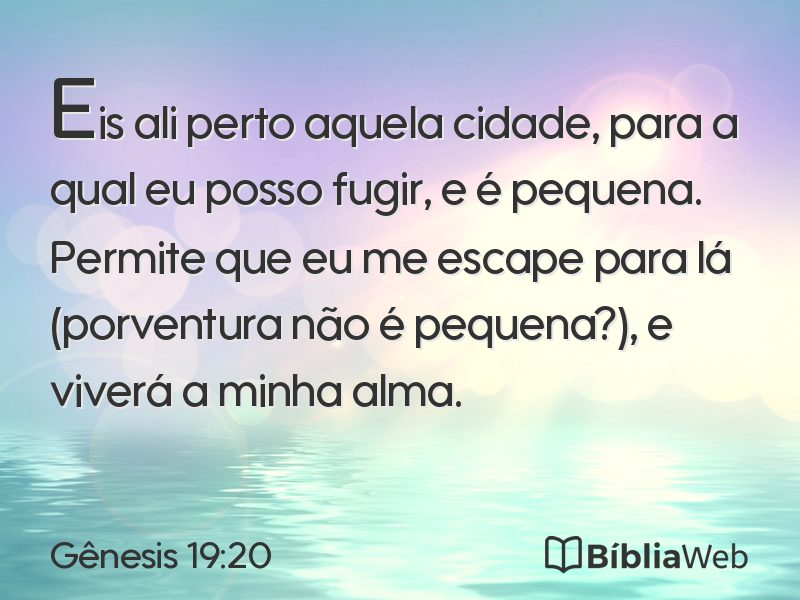 Gênesis 19:20 em imagem para compartilhar