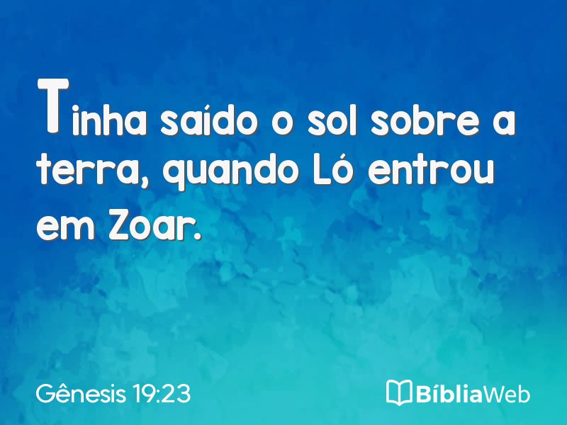 Gênesis 19:23 em imagem para compartilhar