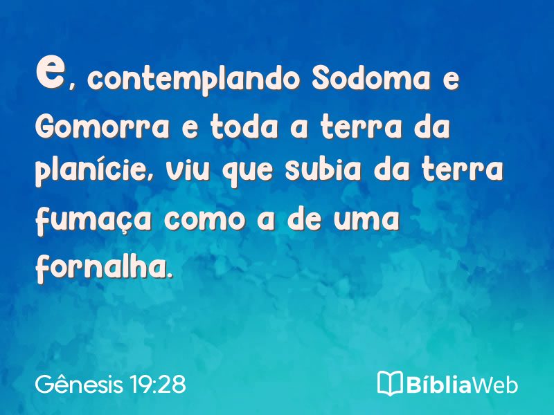 Gênesis 19:28 em imagem para compartilhar