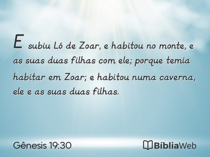 Gênesis 19:30 em imagem para compartilhar