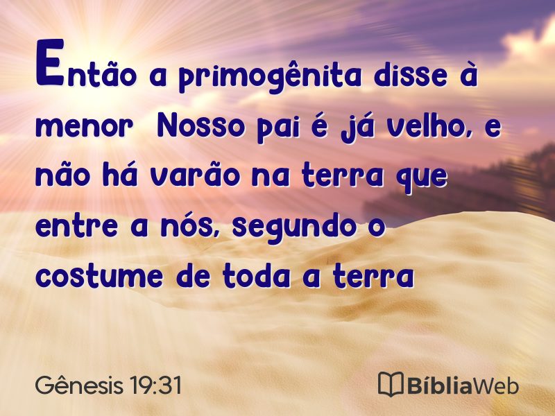 Gênesis 19:31 em imagem para compartilhar