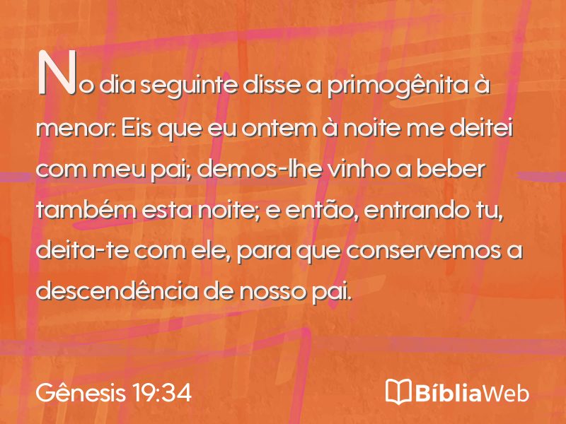 Gênesis 19:34 em imagem para compartilhar