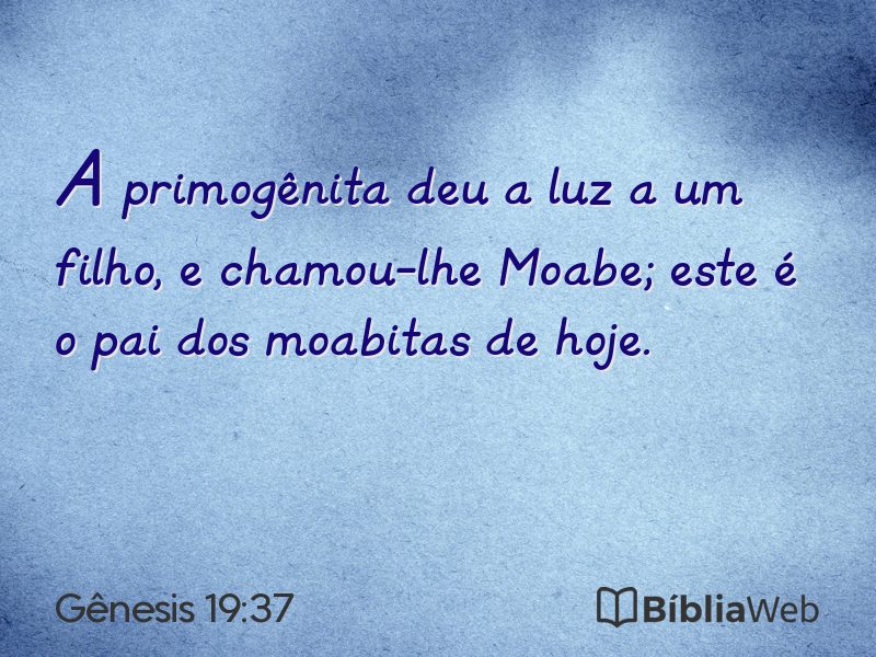 Gênesis 19:37 em imagem para compartilhar