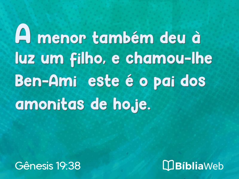 Gênesis 19:38 em imagem para compartilhar